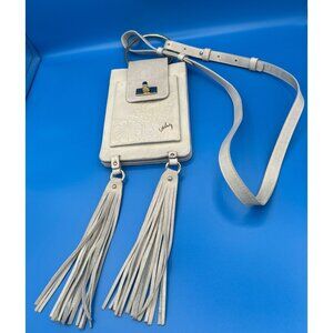 Velez Colombian Light Gray Leather Crossbody Bag